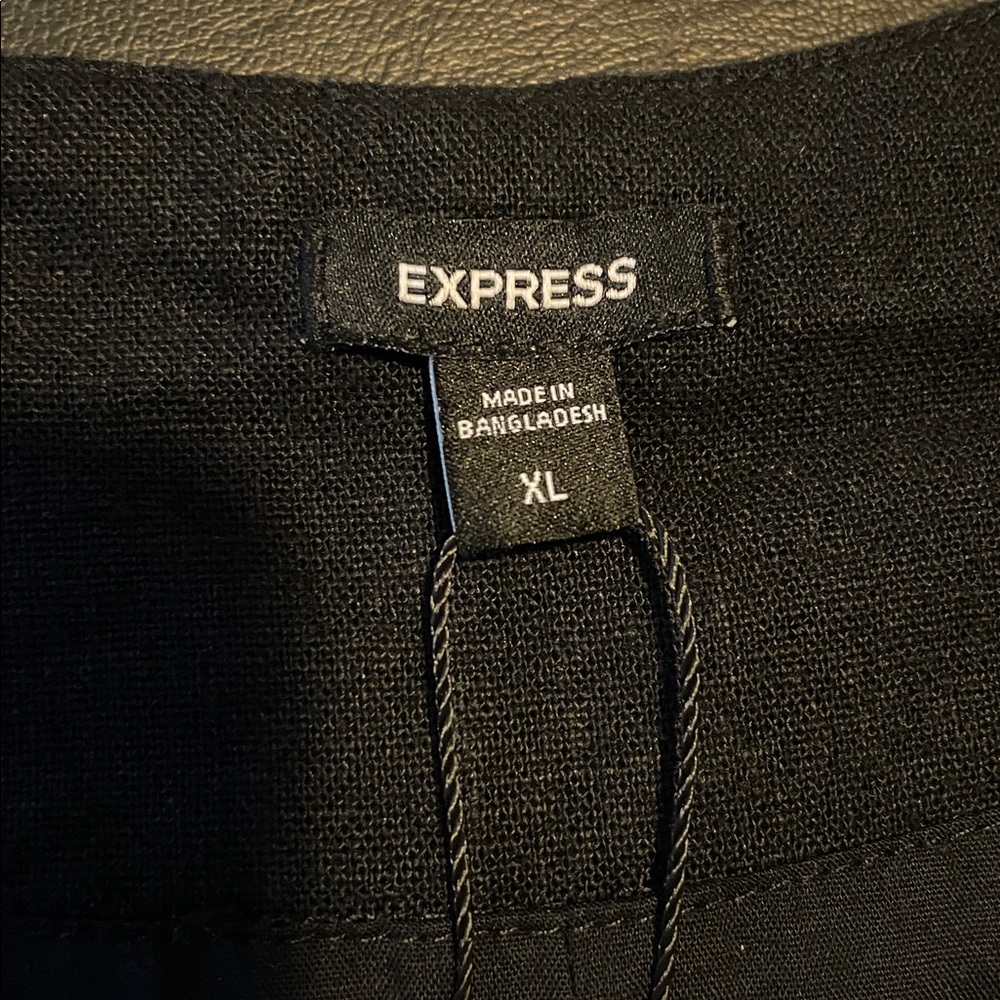 EXPRESS V-Neckline Linen Vest, Women’s XL, Black - Picture 7 of 9